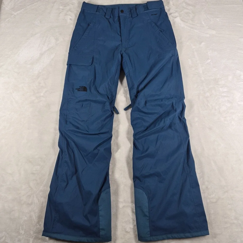 North Face Freedom Pants Men's Small Blue Insulated DryVent Ski Snow Cargo‎